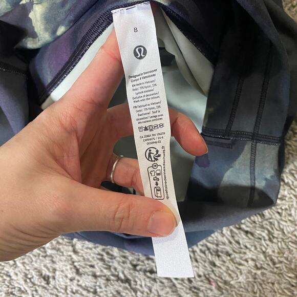 Lululemon Size 8 Wunder Train High Rise 28" Ink Islands Burnside Multi Black - Picture 3 of 7